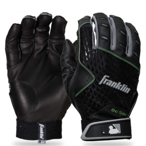 Franklin 2nd-Skinz Batting Gloves - Black