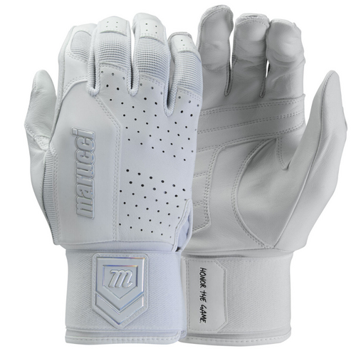 Marucci LUXE Pro Batting Gloves - White