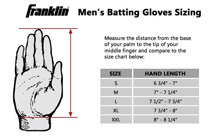 Cricket Batting Gloves Size Chart