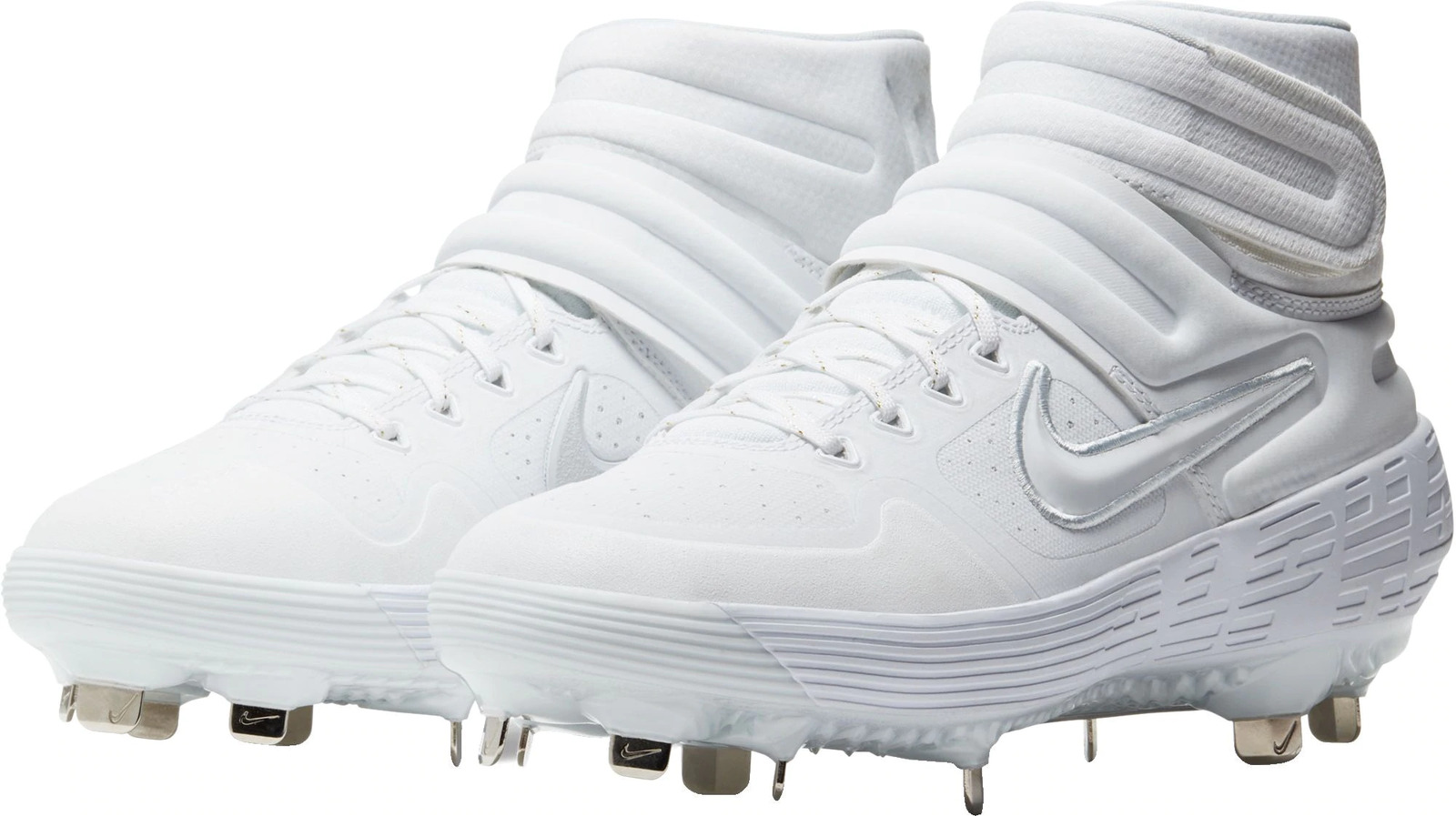 white nike softball metal cleats