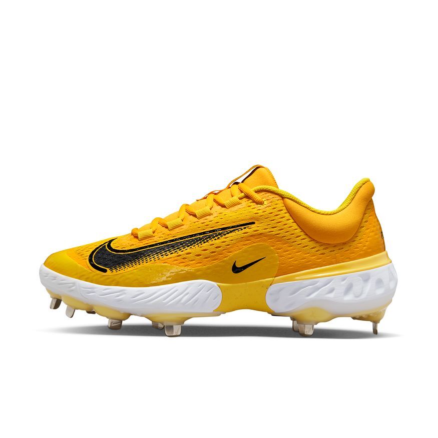 Nike Alpha Huarache Elite 4 Low Metal Cleats – Yellow Gold [US Shoe Size: 8]