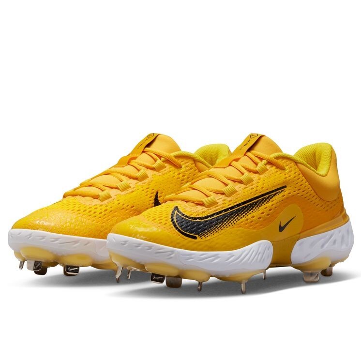 Nike Alpha Huarache Elite 4 Low Metal Cleats – Yellow Gold [US Shoe Size: 8]