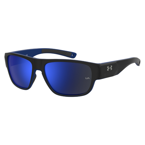 Under Armour UA Scorcher Sunglasses - Matte Black Frame / Blue Mirror Lens 60-0VK