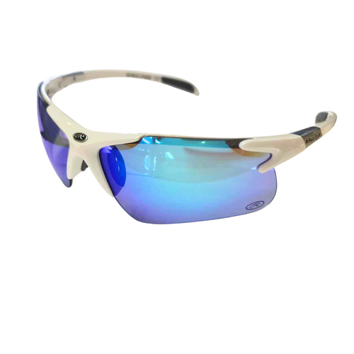 Rawlings 3 Adult Sunglasses - White Frame / Blue Mirror 10201396.QTS