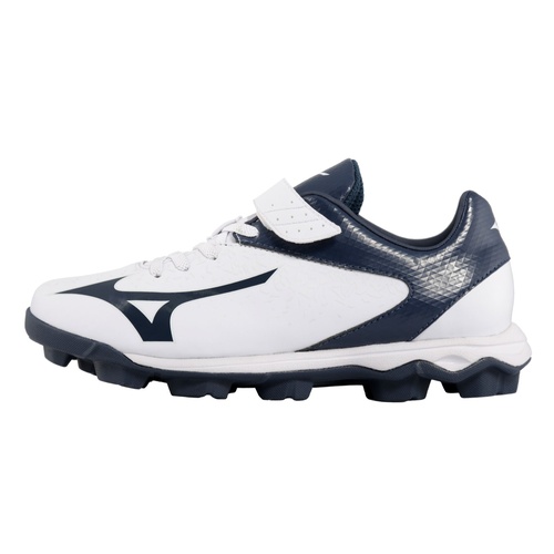 Mizuno Wave Select Nine YOUTH Moulded Cleats White/Navy