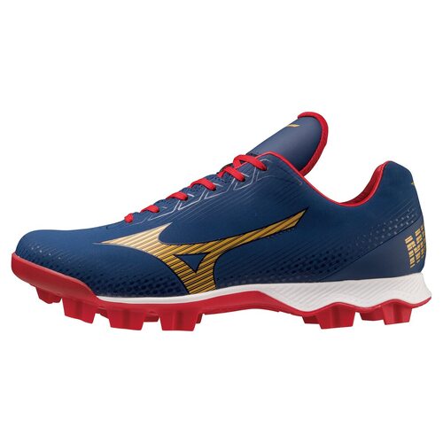 Mizuno Wave Lightrevo TPU Moulded Cleats - Navy/Red