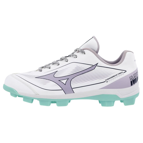 Mizuno CushionRevo Finch WOMEN'S Moulded Cleats - White/Orchid/Mint