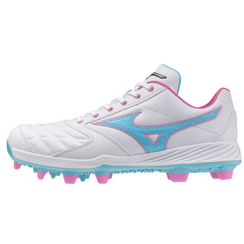Mizuno CushionRevo ProSelect FP WOMENS Moulded Cleats - White/Blue/Pink