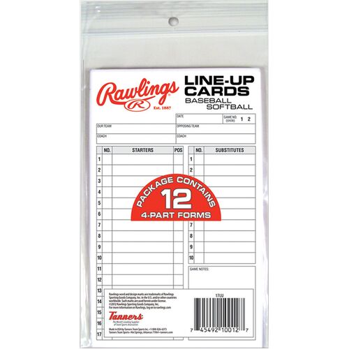 Rawlings Line Up Cards 12 Pack