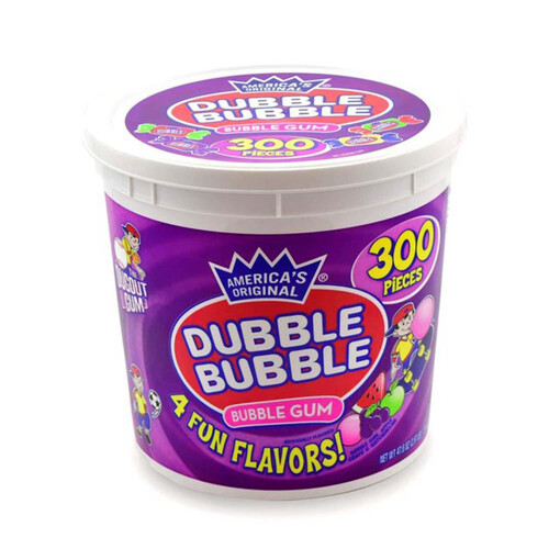 Dubble Bubble Gum Assorted Flavours 300 piece Tub