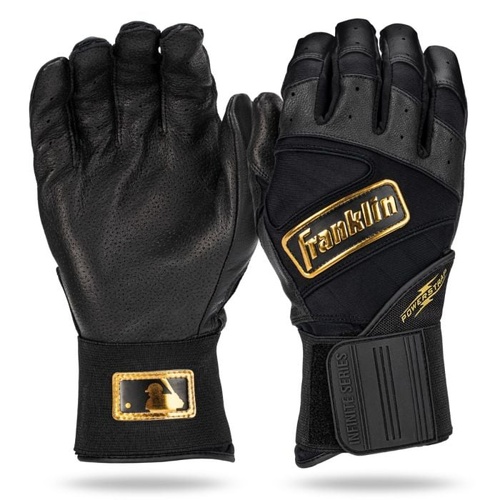 Franklin Powerstrap Infinite YOUTH Batting Gloves - Black