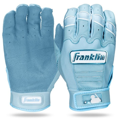 Franklin CFX PRO Chrome YOUTH Batting Gloves - Carolina Blue