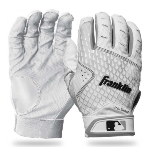 Franklin 2nd-Skinz Batting Gloves - White