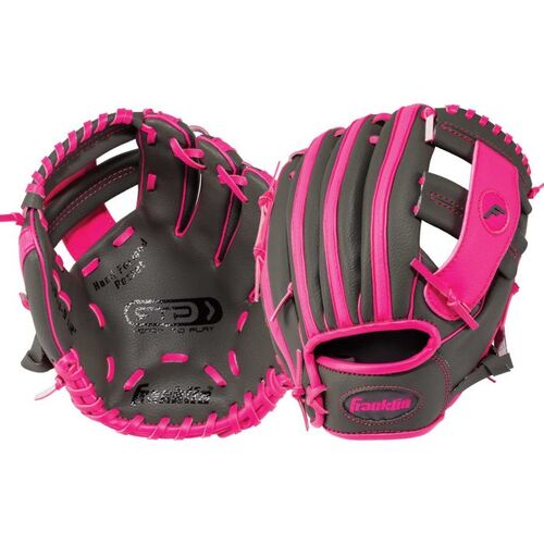 Franklin RTP Performance Tee Ball Glove Grey/Pink 9.5 inch