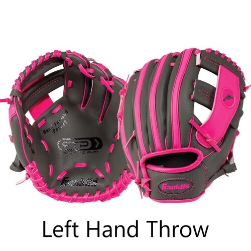 Franklin RTP Performance Tee Ball Glove Grey/Pink 9.5 inch LHT