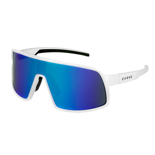 Carve SIERRA HD Performance Sunglasses - White/Blue HD Lens