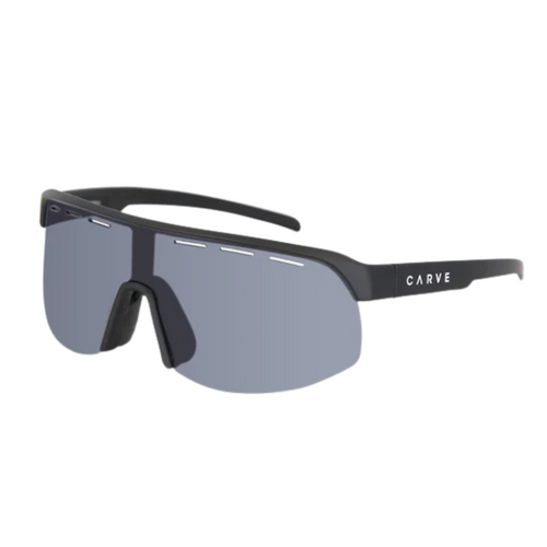 Carve VELOCITY Performance Sunglasses - Black/Grey with Venting