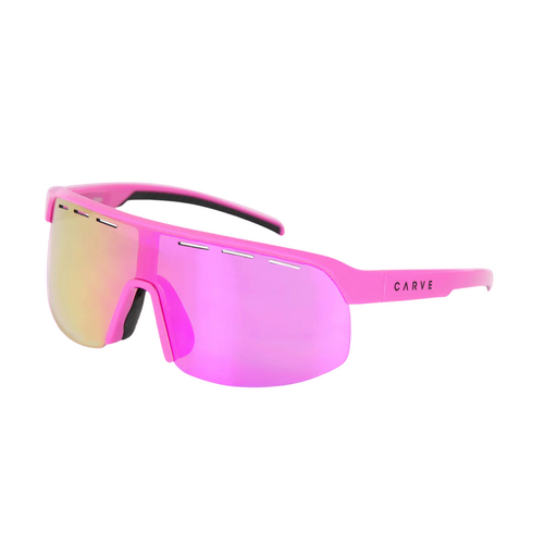 Carve VELOCITY Performance Sunglasses - Gloss Pink Frame Grey Pink Iridium Lens