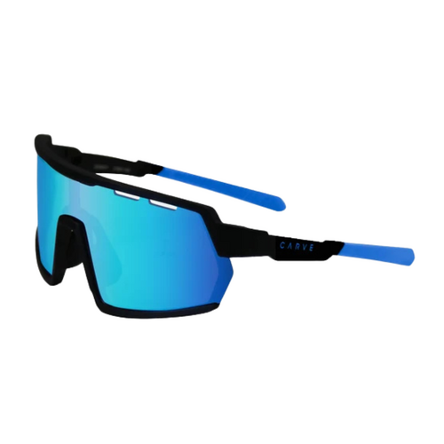 Carve LEGACY Performance Sunglasses - Matte Black Frame/Rose Lens/Blue Iridium