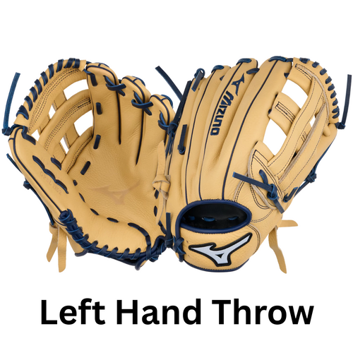 Mizuno Prospect Select Youth LHT Glove 11.5 inch - Blonde/Navy - Left Hand Throw