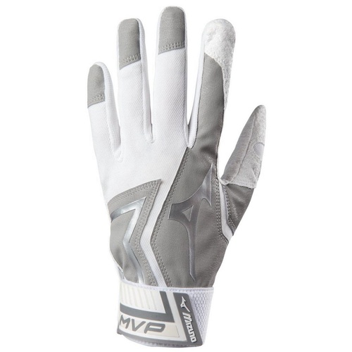 Mizuno MVP Youth Batting Gloves - Grey