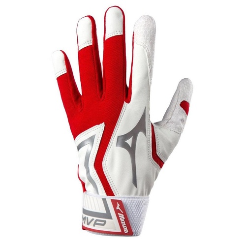 Mizuno MVP Youth Batting Gloves - Red