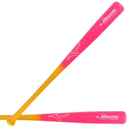Mizuno MZB 62 Bamboo Baseball Bat - Pink/Yellow Fade