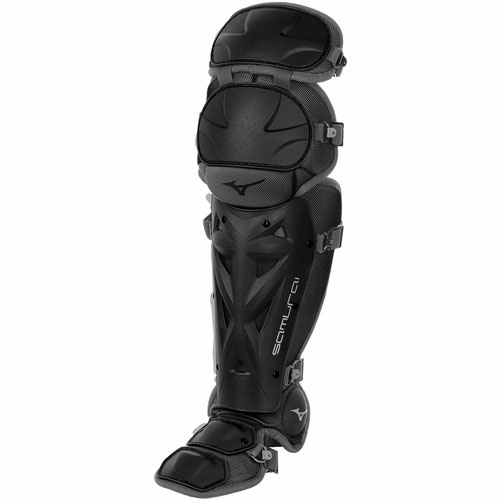 Mizuno Samurai Intermediate Leg Guards 15 inch BLACK