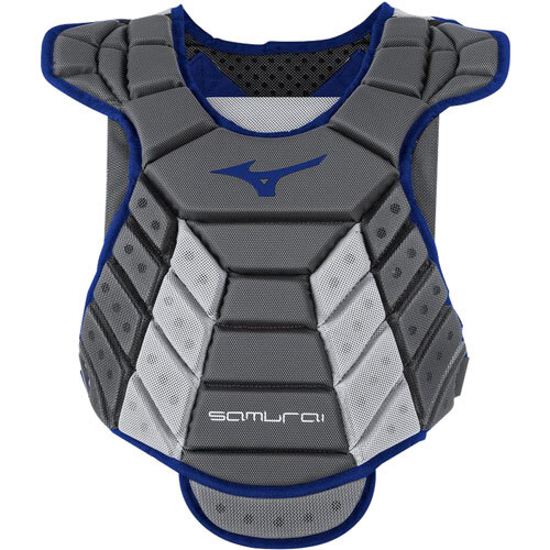 Mizuno Samurai Intermediate Chest Protector 14-15 inch Grey/Navy