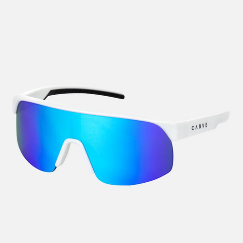 Carve VELOCITY Performance YOUTH Sunglasses - White/Grey/Blue