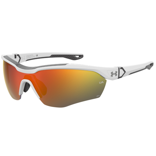 Under Armour Yard Pro Sunglasses - Matte White Grey/Orange Lenses