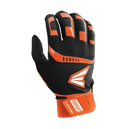 Easton Walk-Off Adult Batting Gloves Black/Orange