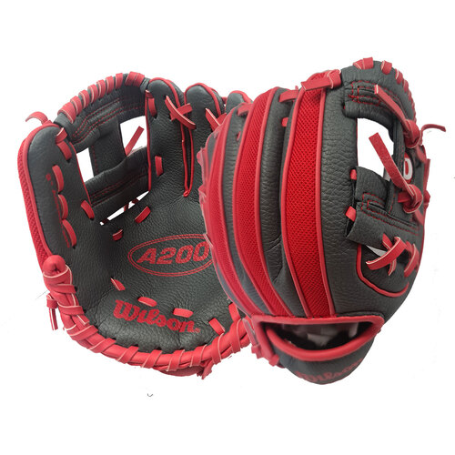 Wilson A200 Youth Ball Glove 9 inch - Red/Grey