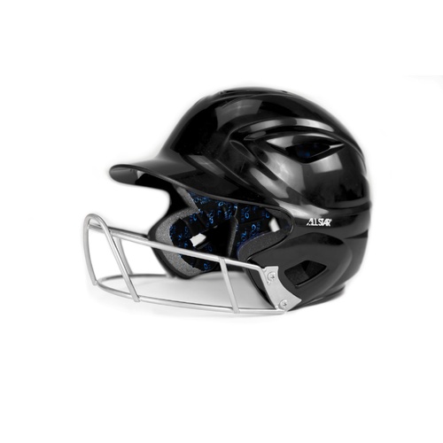 All-Star BH3000 S7 Batting Helmet w Softball Face Mask Grill Attachment