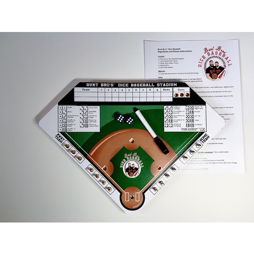 Bunt Bros Dice Baseball / Softball Board Game