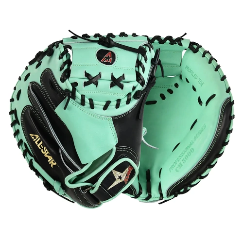 All Star PRO ELITE Baseball Catchers Glove 34 inch - Black/Mint