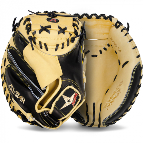 All Star PRO-ELITE Baseball Catchers Glove 35 inch Black/Tan