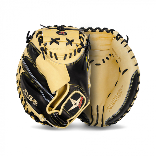 All Star PRO-ELITE Baseball Catchers Glove 33.5 inch Black/Tan