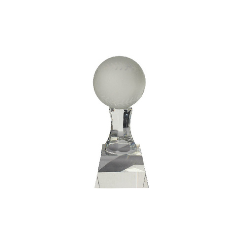 Crystal Trophy - Ball on Curved Pedestal #153