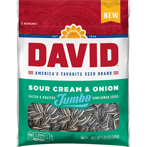 David Sunflower Seeds 5.25 oz - Sour Cream & Onion
