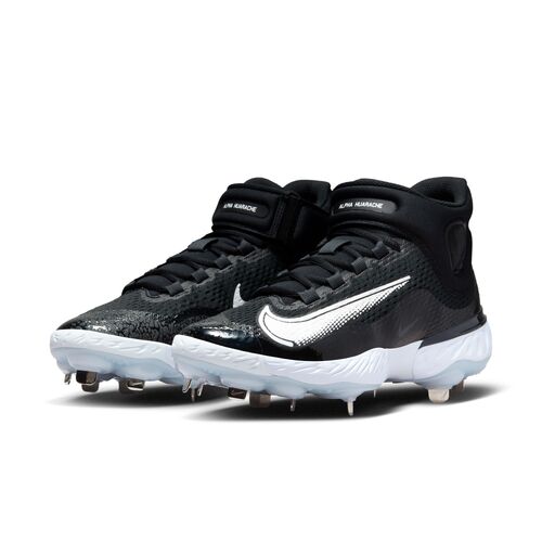 Nike Alpha Huarache Elite 4 MID Metal Cleats - Black