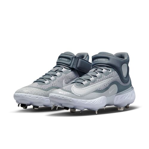 Nike Alpha Huarache Elite 4 MID Metal Cleats - Grey