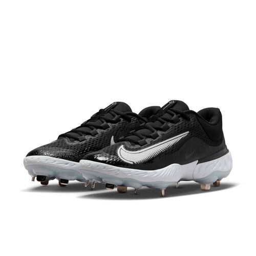 Nike Alpha Huarache Elite 4 Low Metal Cleats - Black