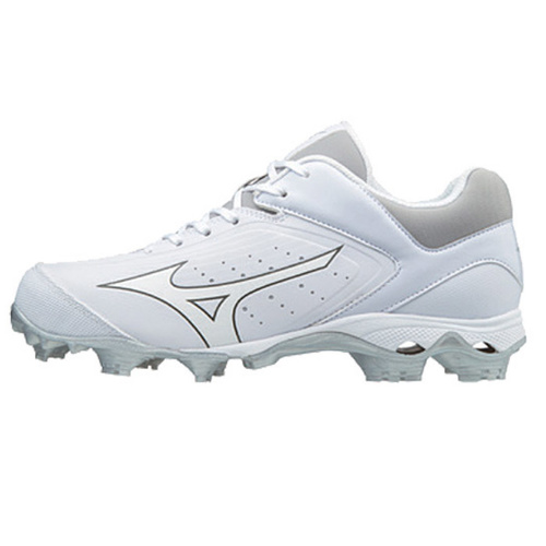 Mizuno LADIES 9-Spike Finch Elite 3 Moulded Cleats - White/Grey