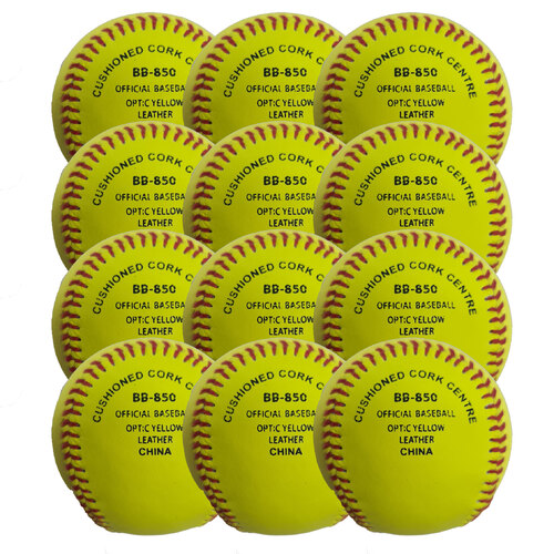 GTX BB-850-Y HI VIS Major League 9 inch Baseball Dozen