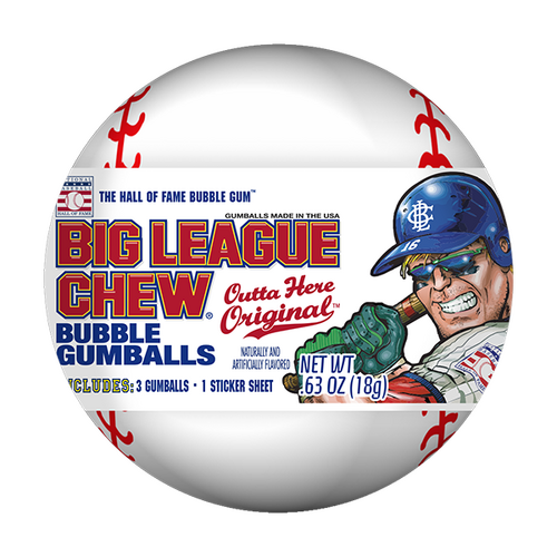 Big League Chew Baseball with Gum & Sticker Sheet