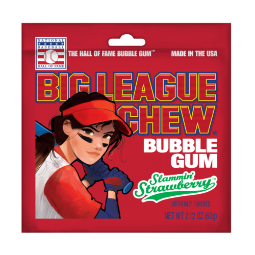 Big League Chew Bubble Gum - Strawberry