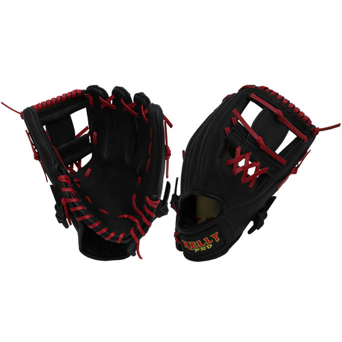 Kelly Pro KPM KIP Leather Glove Black/Red Lacing 11.5 inch