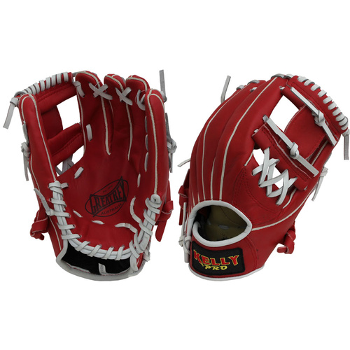 Kelly Pro KPM KIP Leather I-Web Glove Red/White 11.5 inch