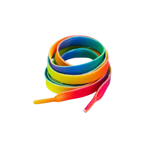 Kicks Rainbow Shoelaces 120 cm - Blue-Green Rainbow
